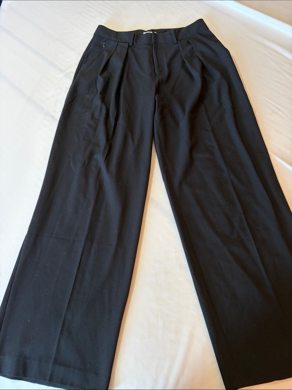 Good American Black Wide-Leg Dress Pants